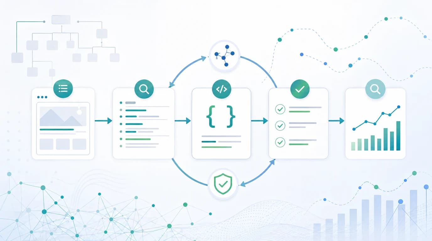 Schema markup QA workflow from page evidence to validation and crawl monitoring