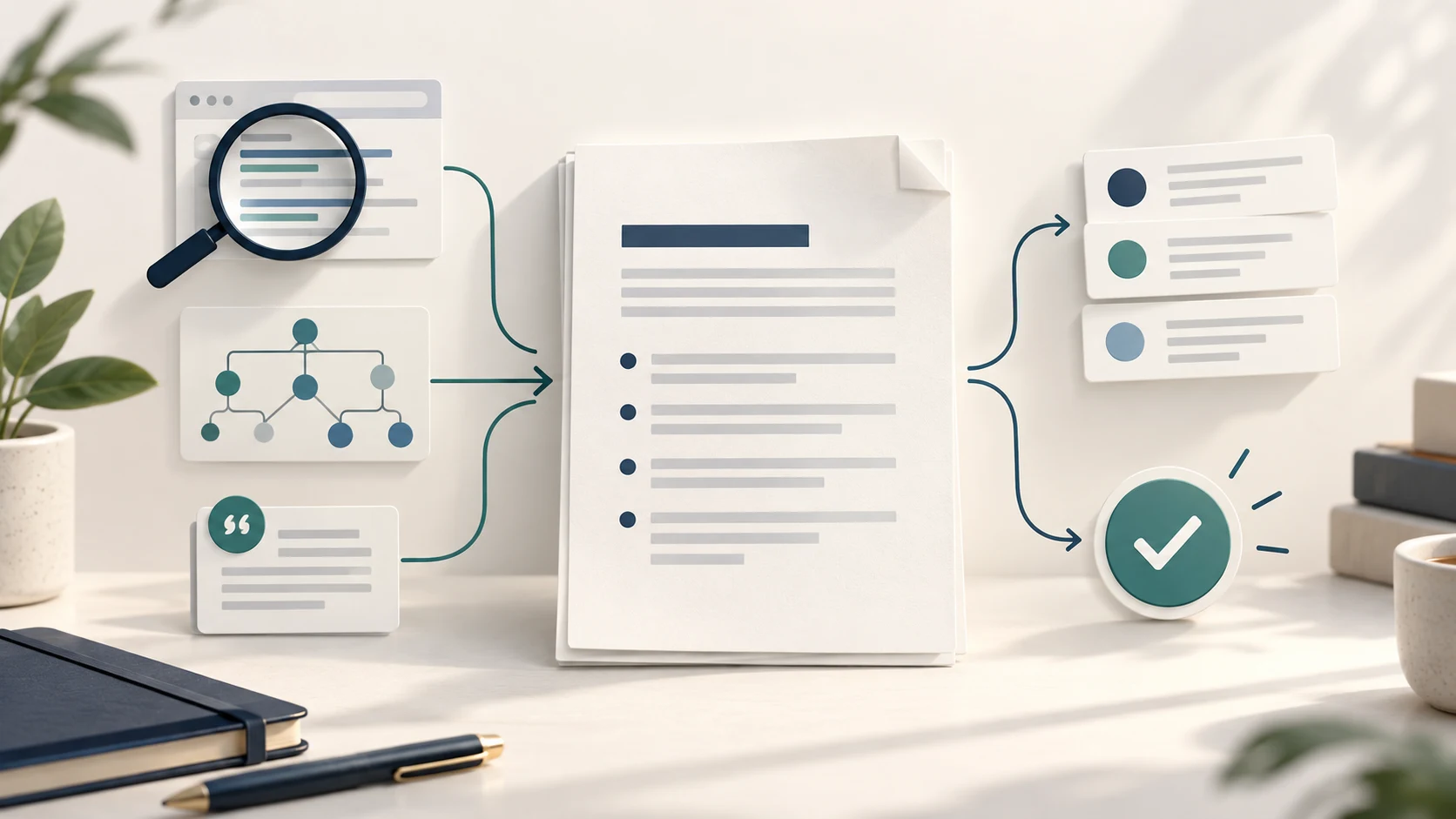 SEO proposal document connecting evidence, scope, owners, and validation