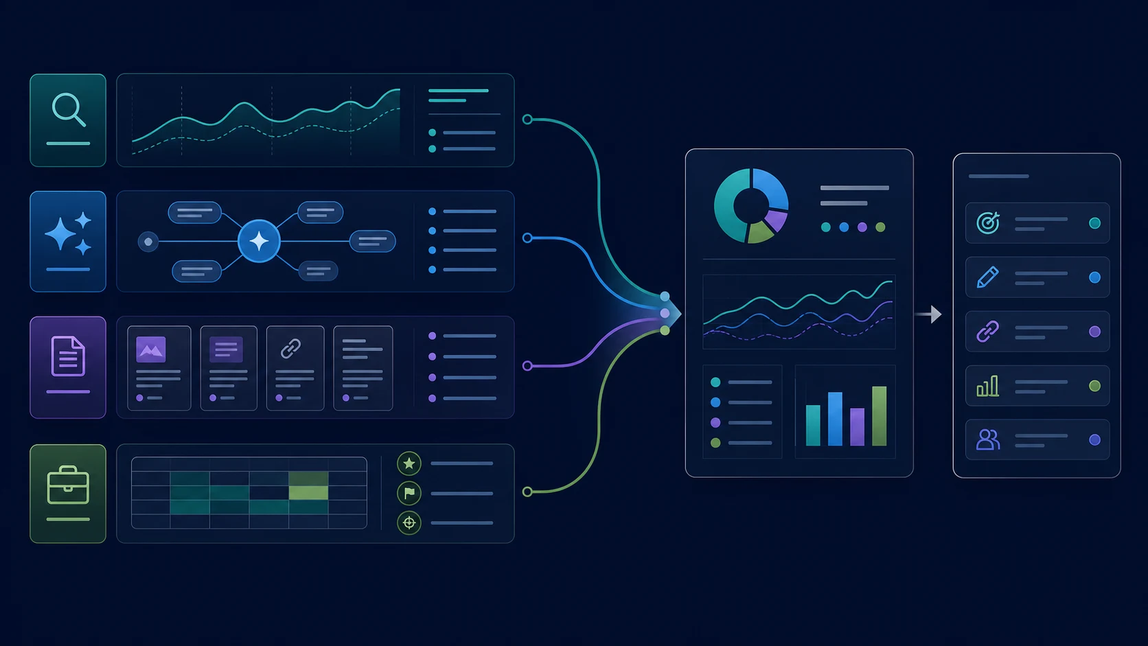 Evidence layers for an agency AI search performance report