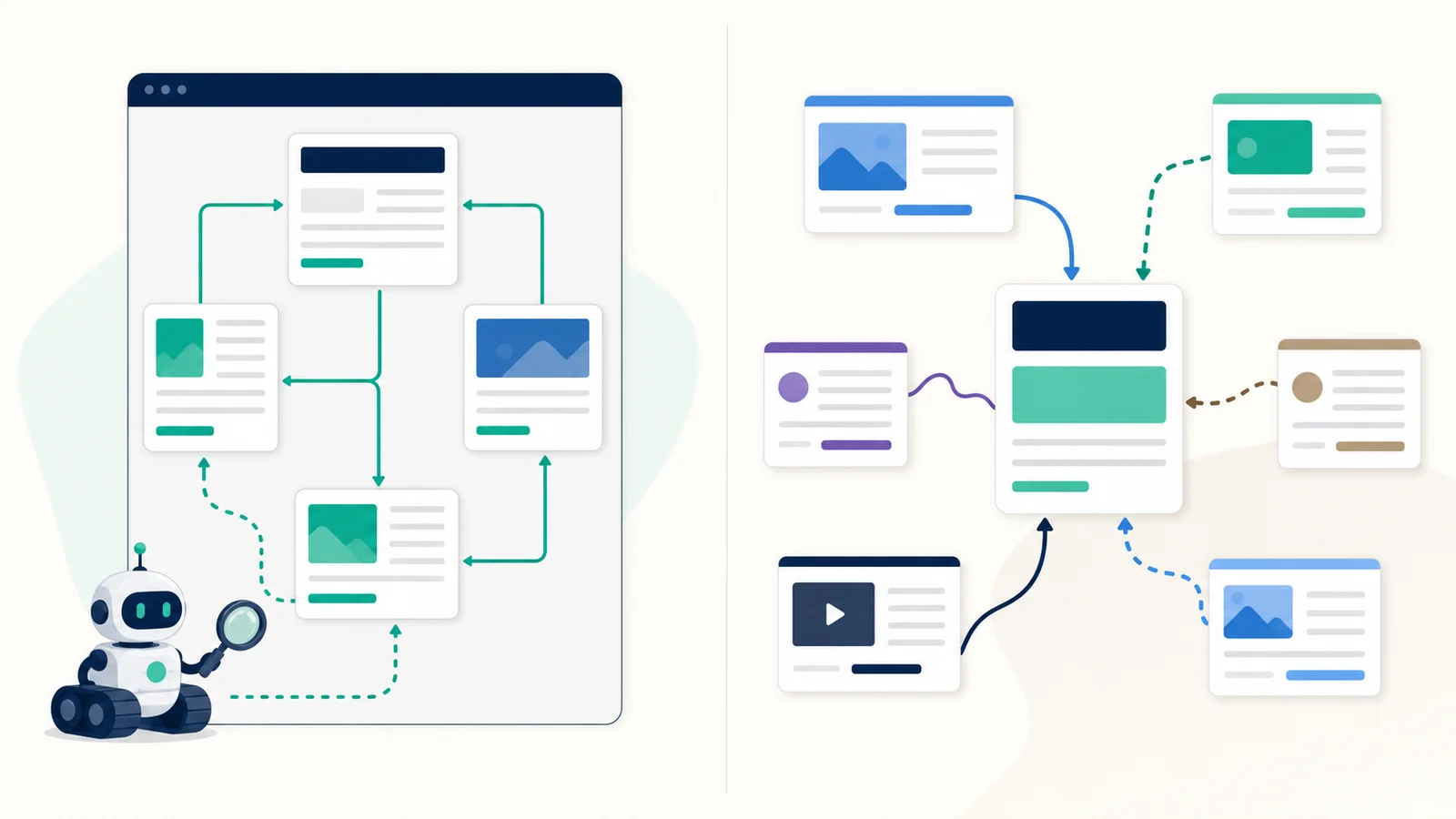 Internal anchor text inside one controlled site compared with naturally varied anchors from external websites