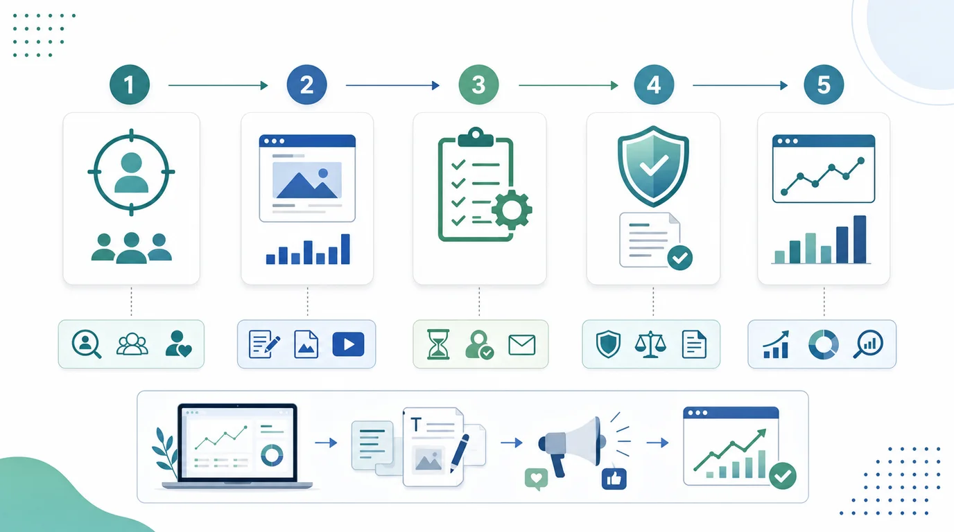 Affiliate program selection workflow for matching audience fit, content proof, approval friction, disclosure safety, and traffic validation