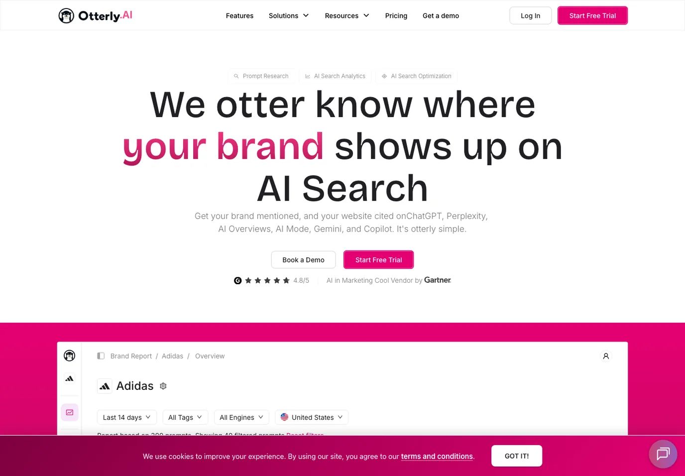 OtterlyAI public homepage screenshot
