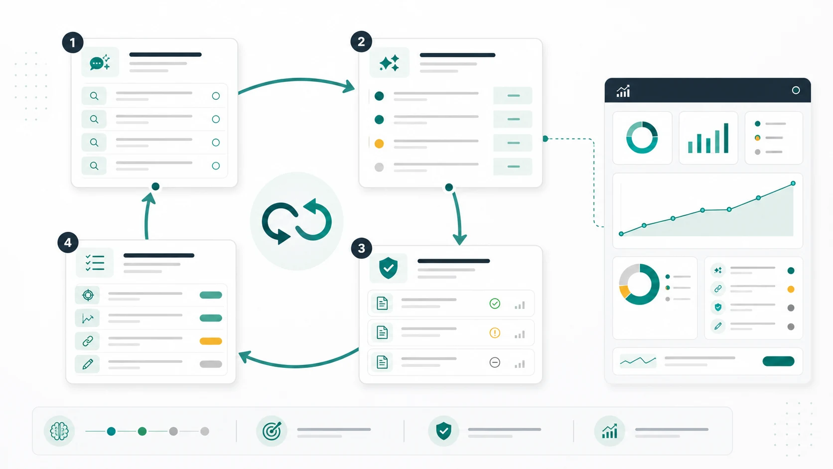 AI brand mention evidence loop from prompt sampling to citations, source checks, and action queues