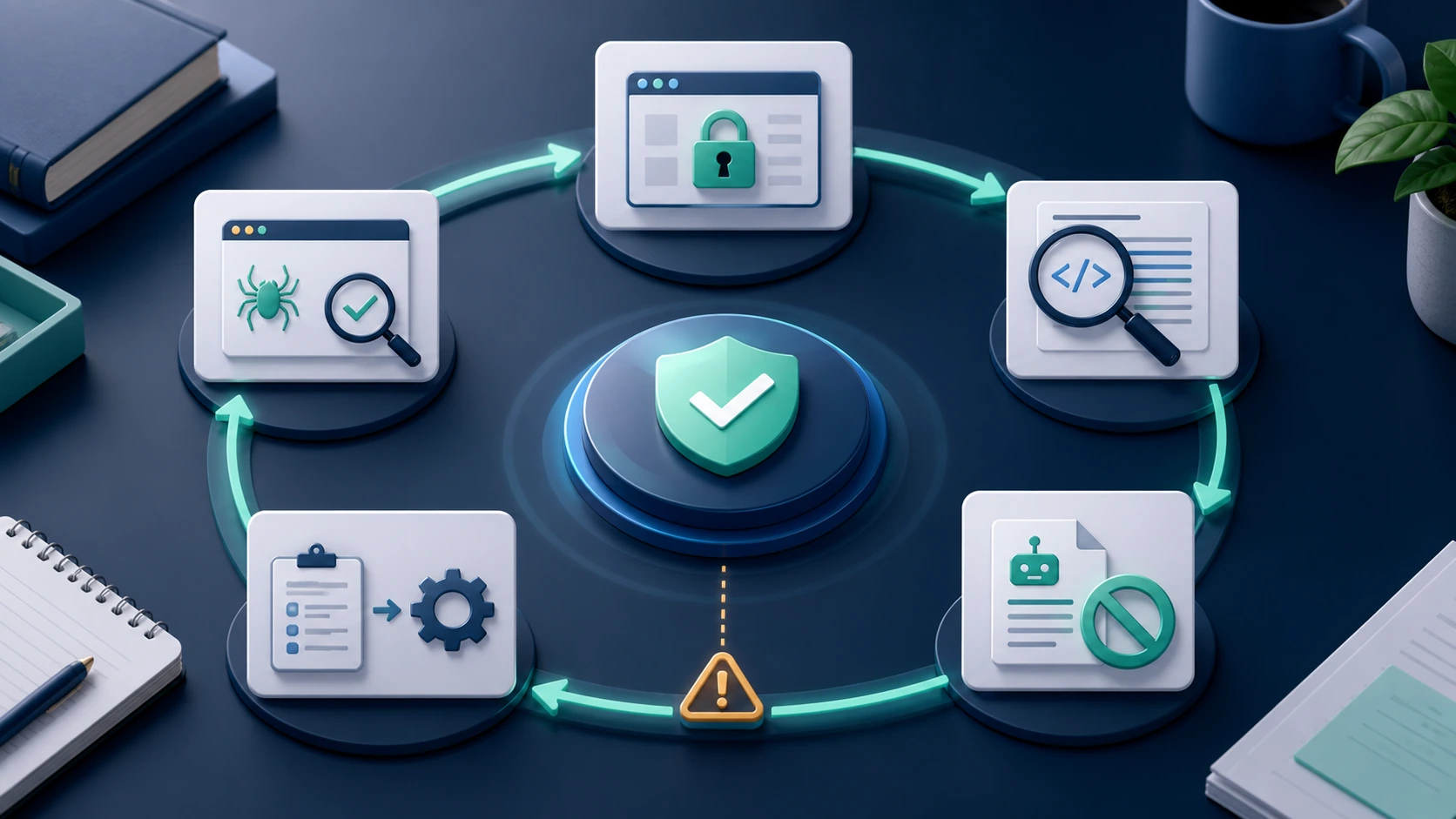 Protected-site release validation loop covering crawl evidence, access checks, indexing signals, owner handoff, and recrawl