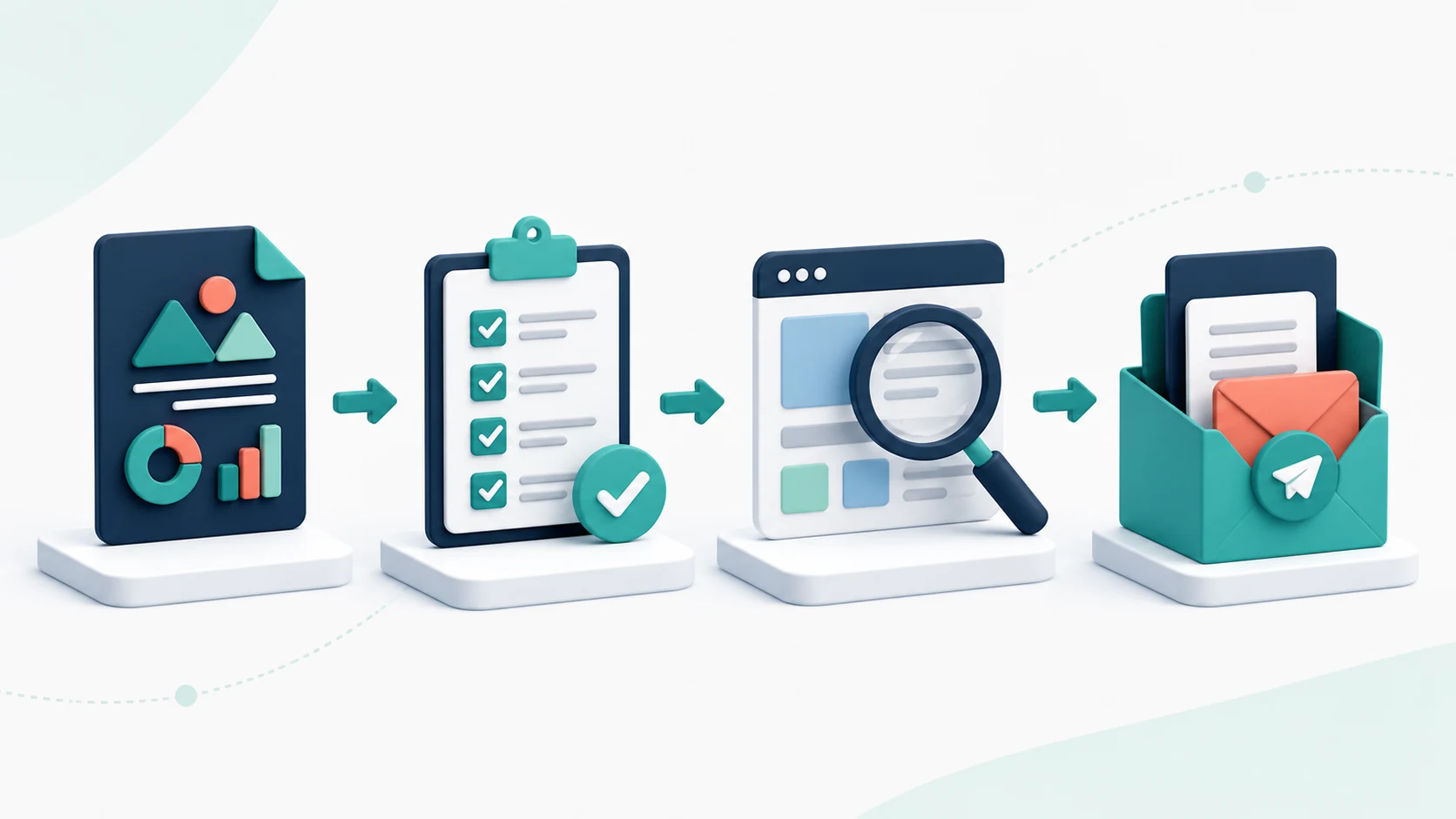Four-stage digital PR asset readiness workflow from source asset to outreach package