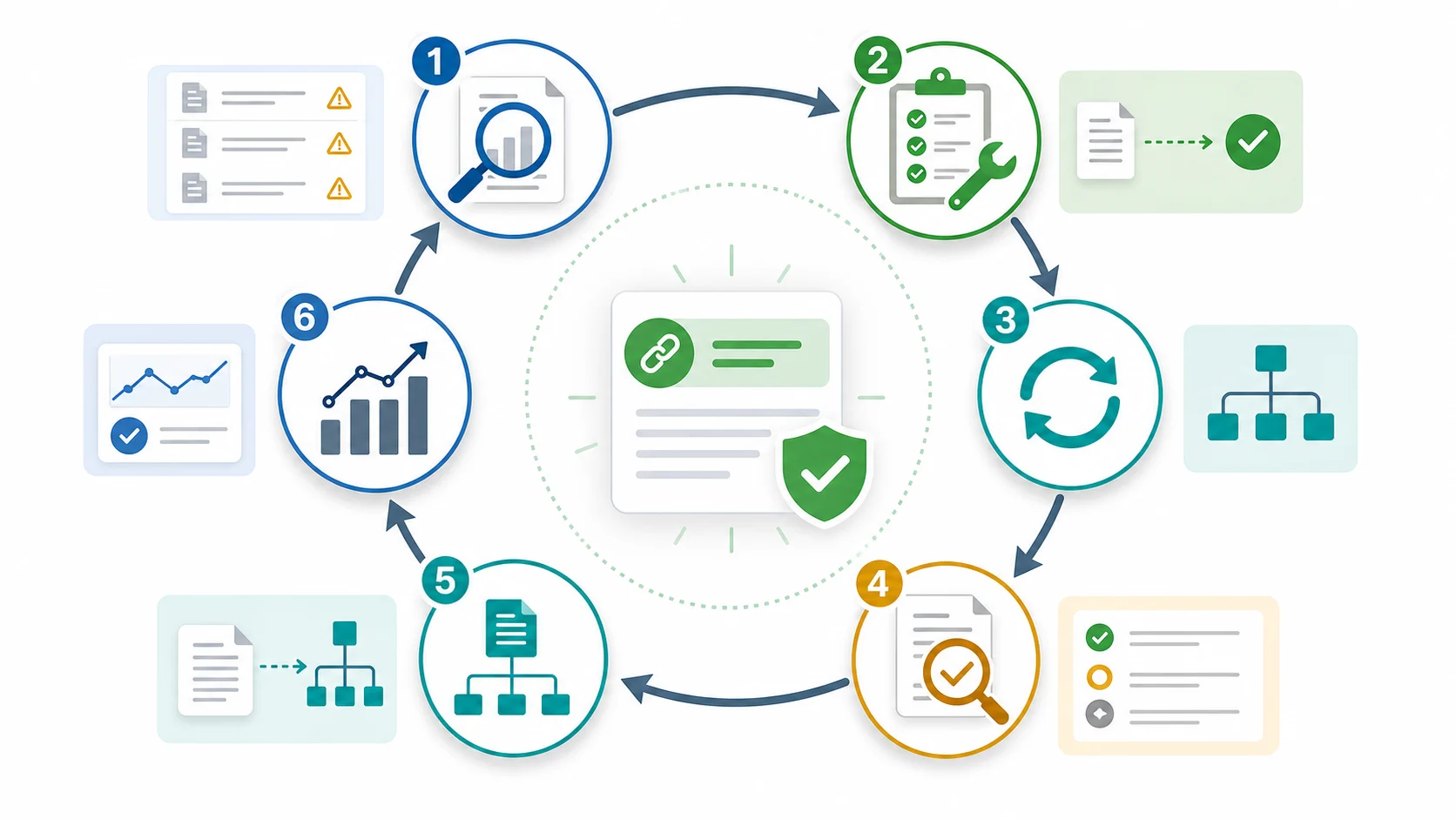Discovered currently not indexed validation loop from baseline audit to fix batch, recrawl, inspection, sitemap refresh, and monitoring