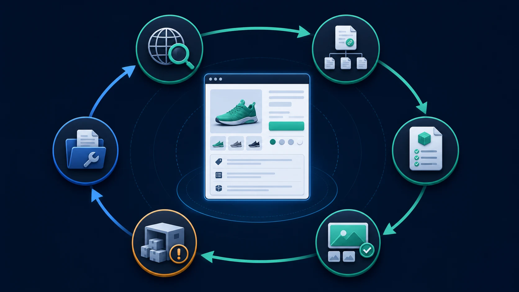 Product page SEO validation loop from crawl discovery through fixes and recrawling