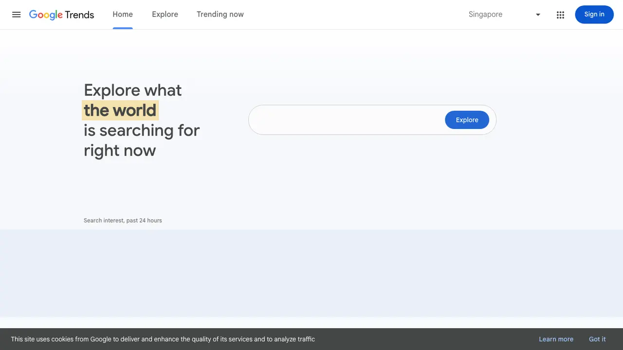 Google Trends public page screenshot