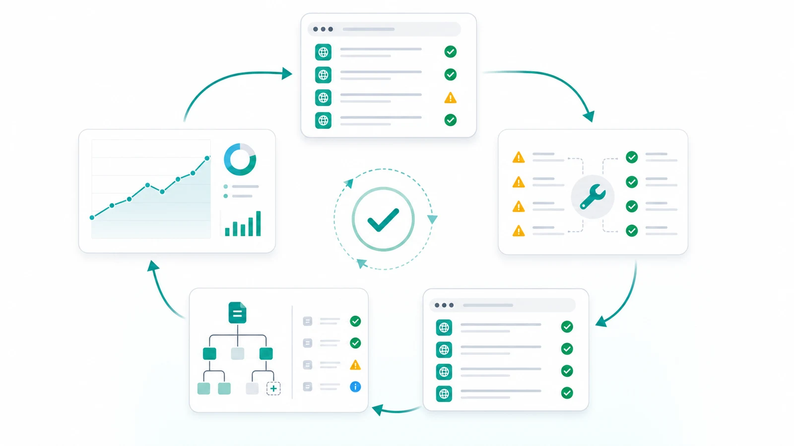 Google indexing validation loop from baseline crawl to recrawl and monitoring