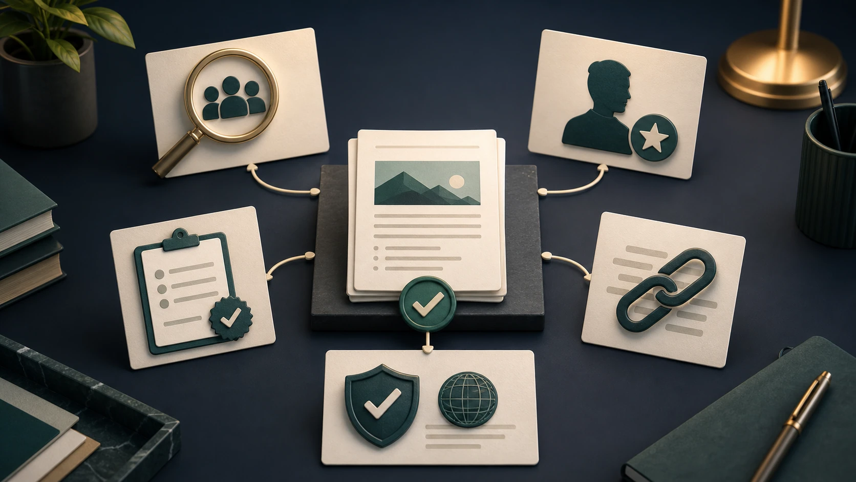 Guest blogging opportunity quality gate with audience fit, author expertise, editorial review, contextual links, and technical verification
