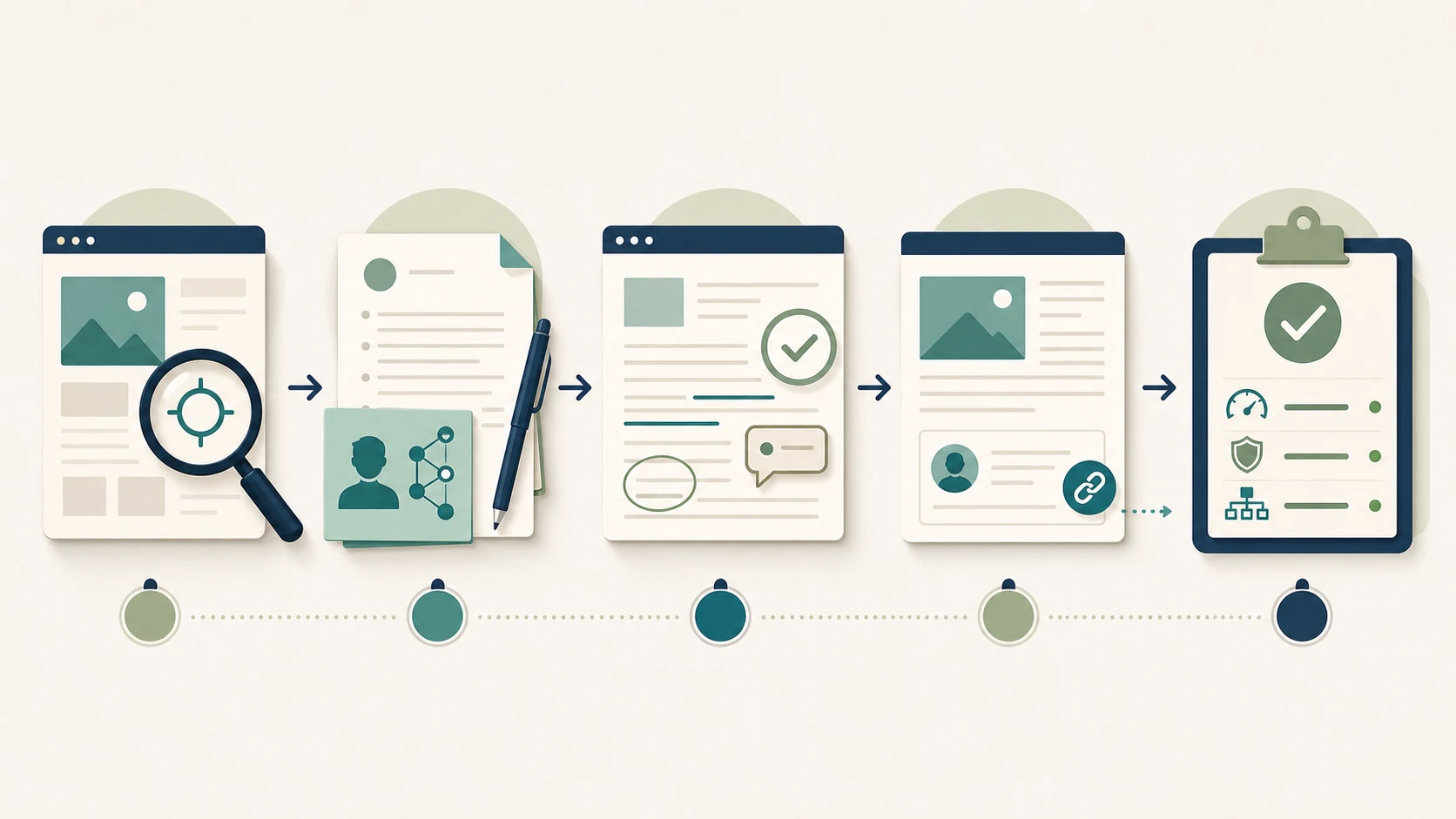 Guest blogging quality workflow from publisher fit through editorial contribution, contextual link, and validation