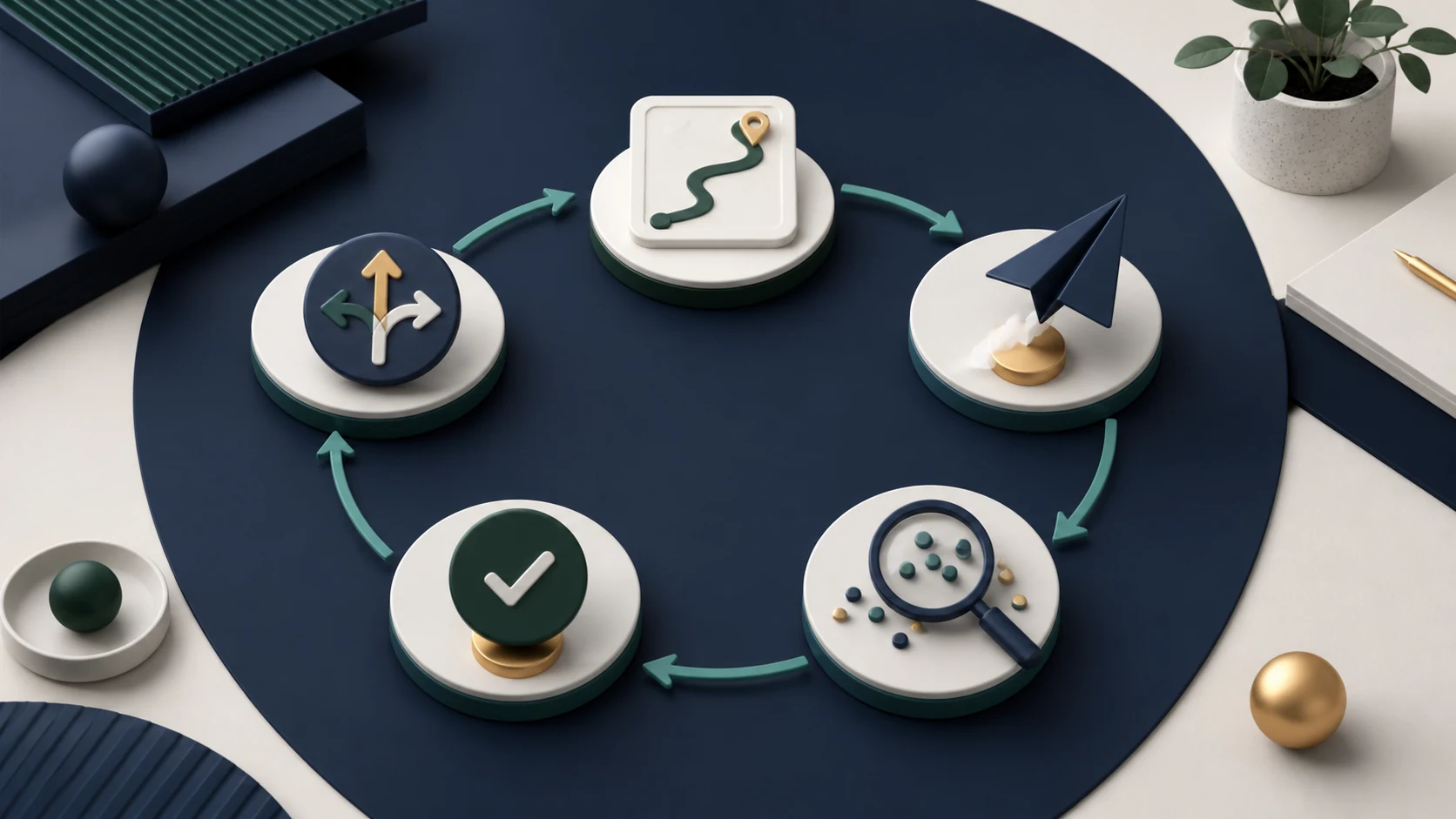 Customer-acquisition validation loop from route selection through launch, evidence review, and the next decision