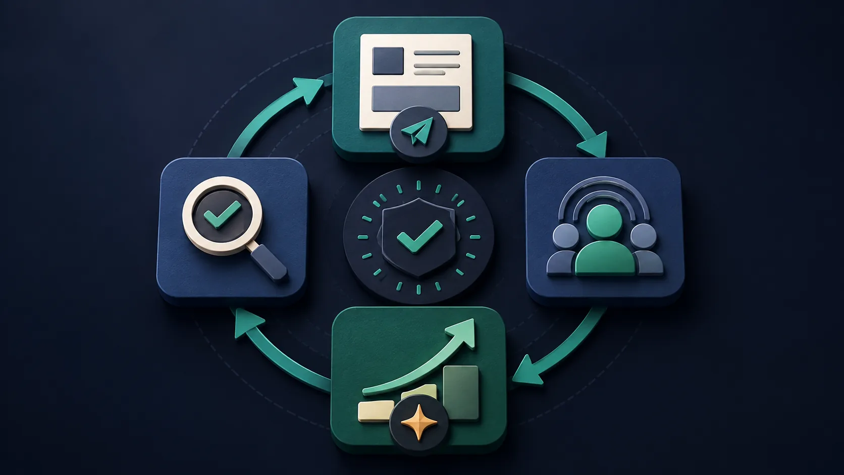 Closed-loop website promotion workflow from page release through audience signal, evidence review, and a deliberate improvement