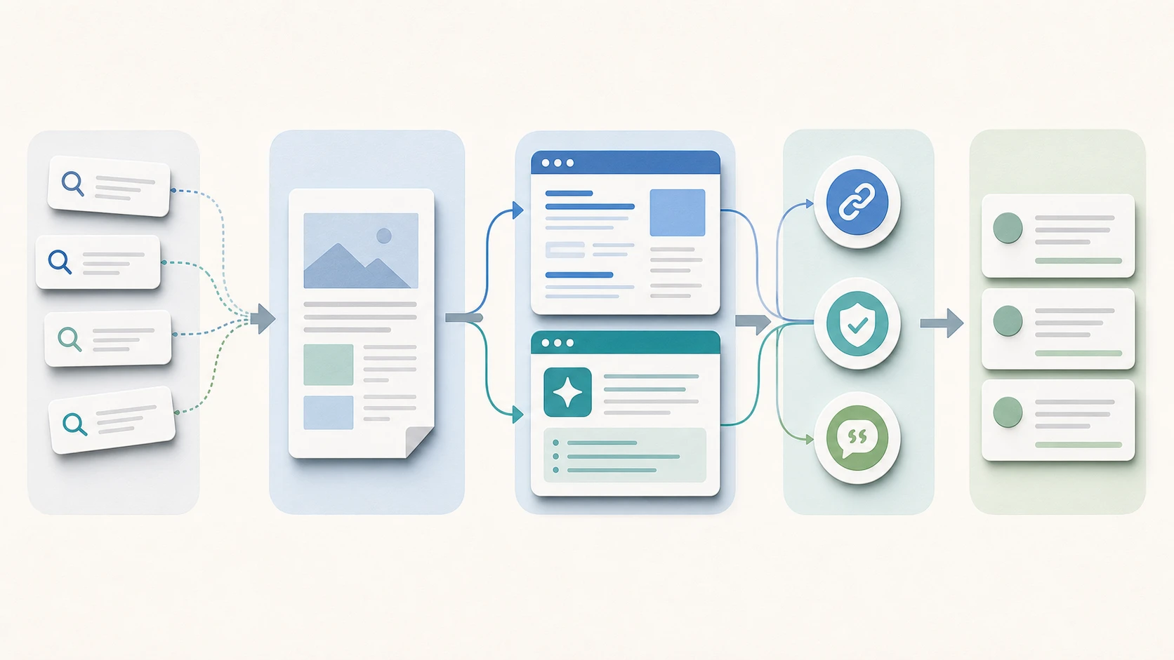 SEO signal loop from source page to measurement and prioritized action