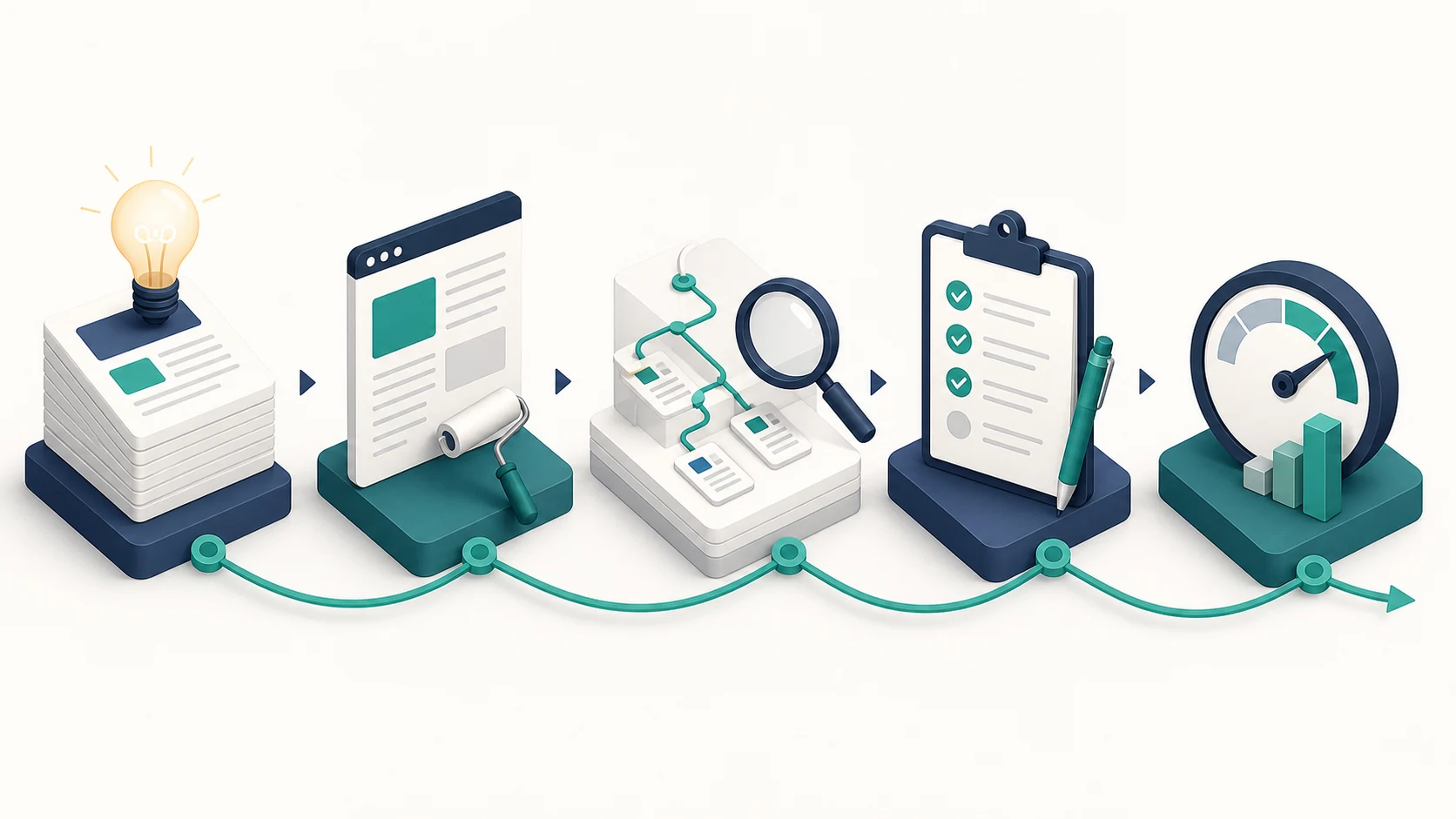A practical SEO learning loop from concept to page practice, crawl review, decision, and validation