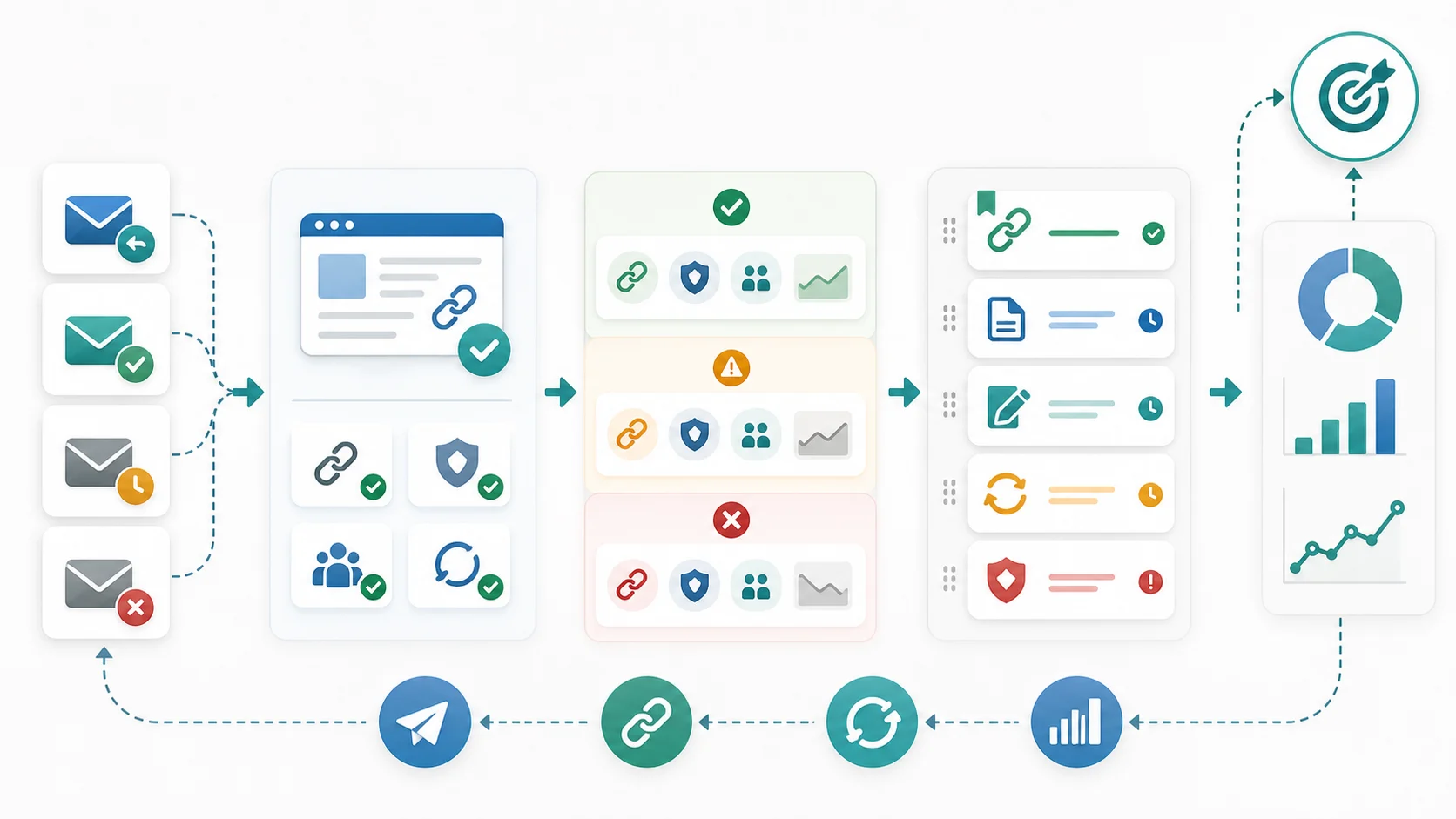 Outreach evidence moving into prioritized SEO action queue decisions