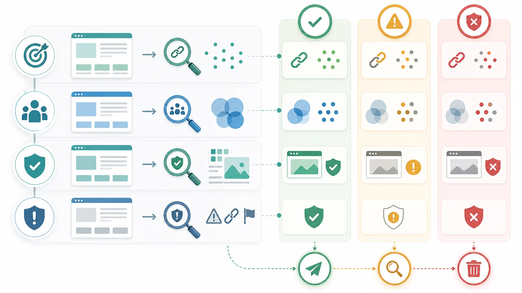 Prospect qualification map for link building outreach campaigns