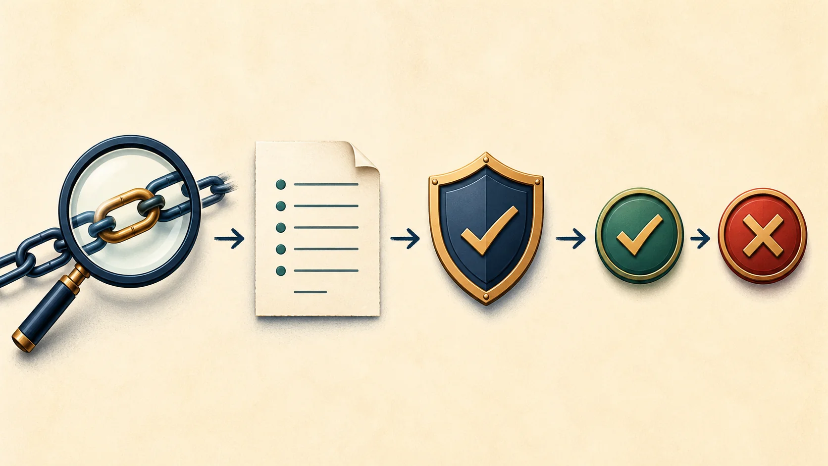 Due-diligence flow for evaluating a link-building service