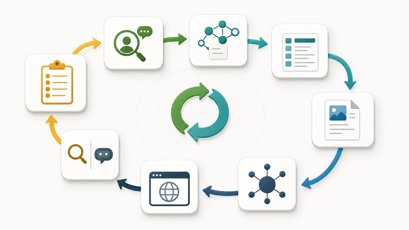 Content coverage validation loop for search and AI answers