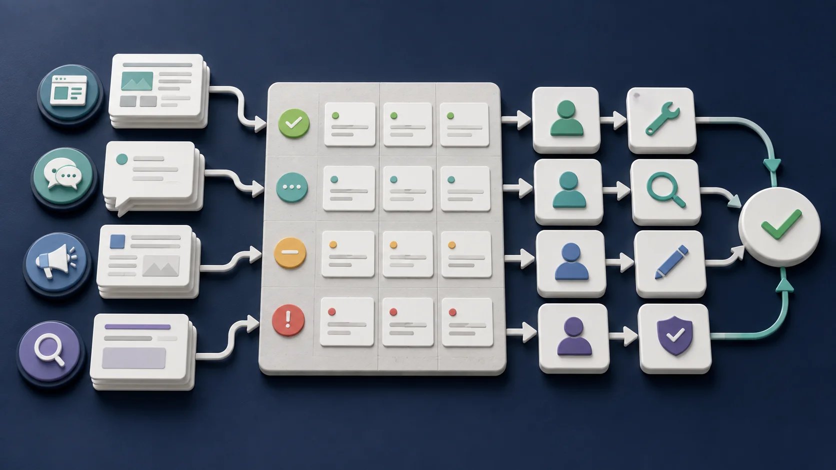 Online reputation management workflow from evidence source to assigned validation