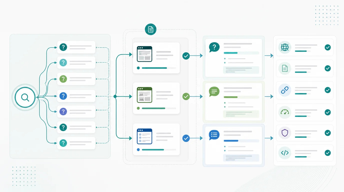 People Also Ask SEO routing workflow from question clusters to page decisions and validation checks
