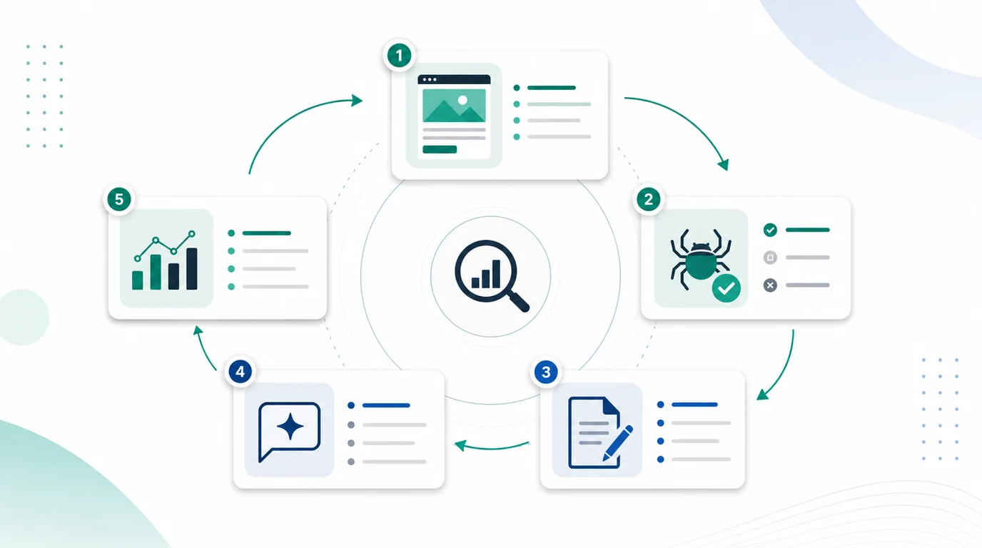 Organic validation loop for PPC competitor clues, crawl checks, content briefs, and measurement