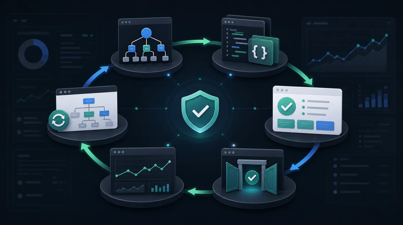 Rich snippets validation loop from baseline crawl and structured data implementation to testing, release, monitoring, and recrawl