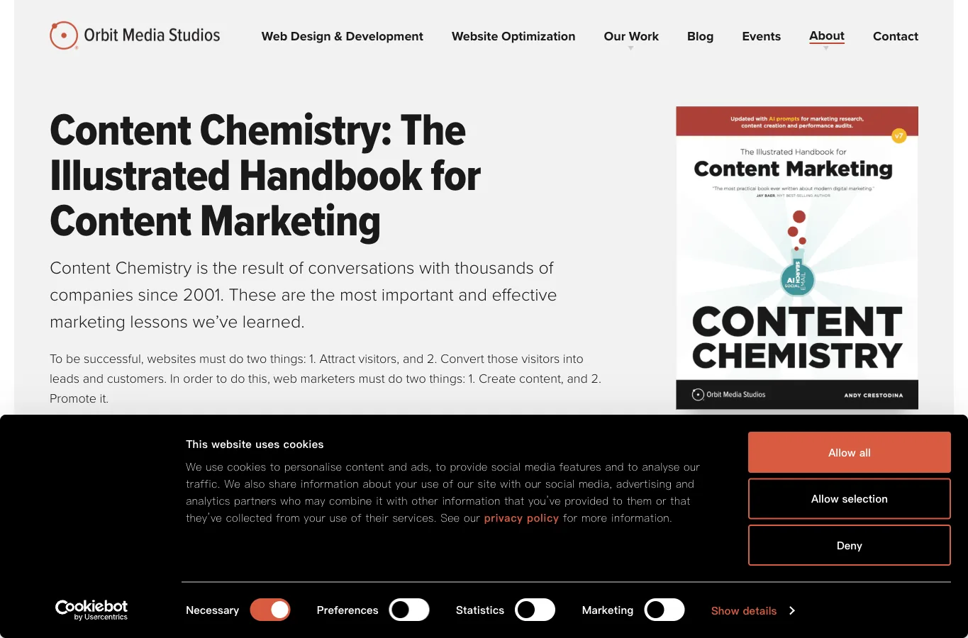 Official Content Chemistry page screenshot used as public source evidence