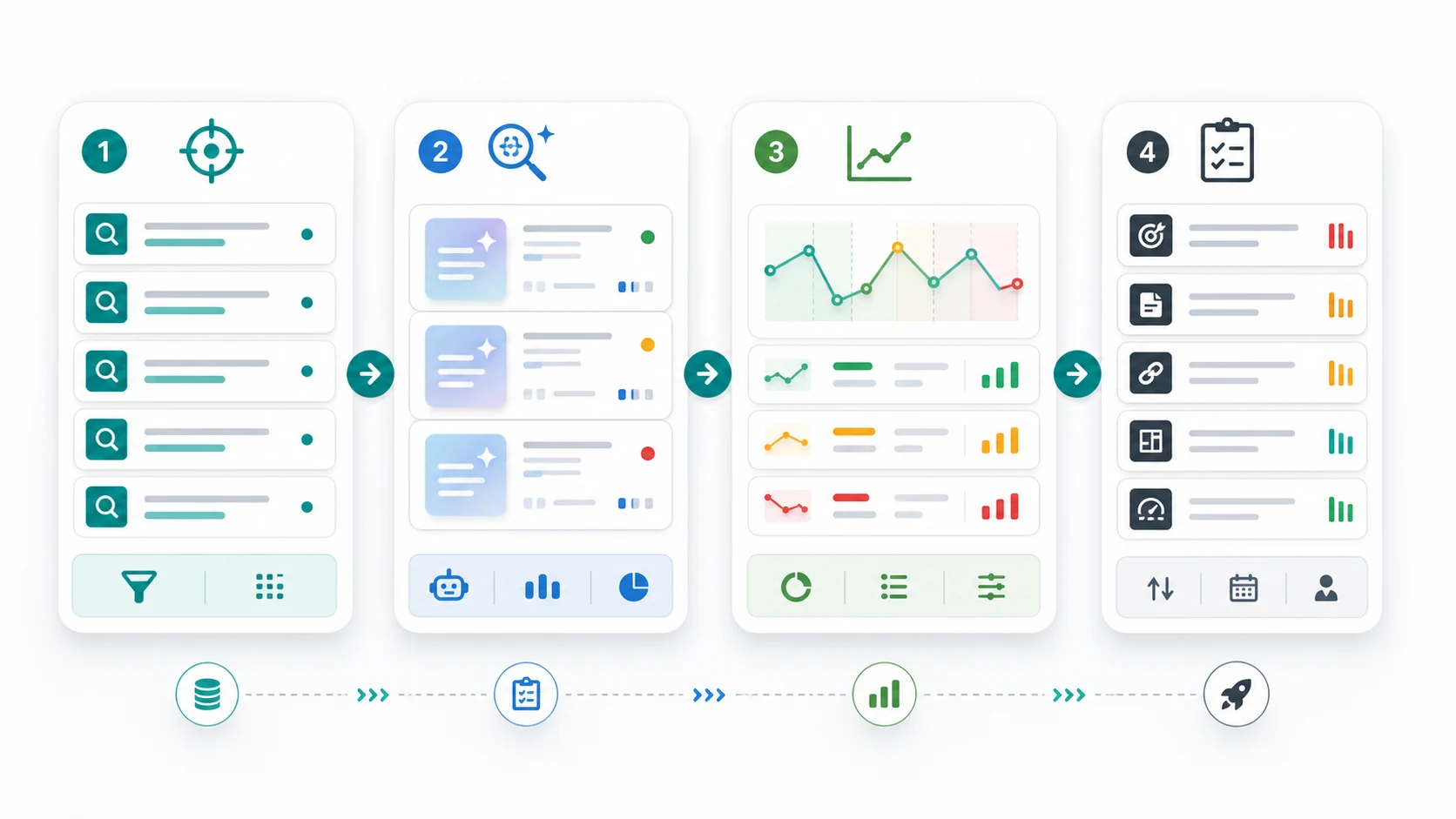 AI Overview tracking workflow from query set to action queue
