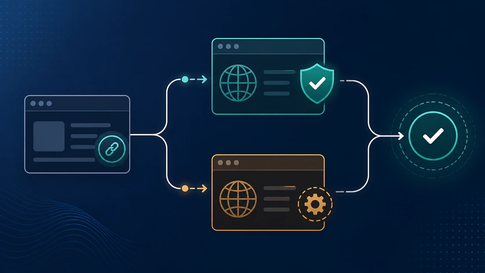 Version-aware new-tab link policy leading to validation