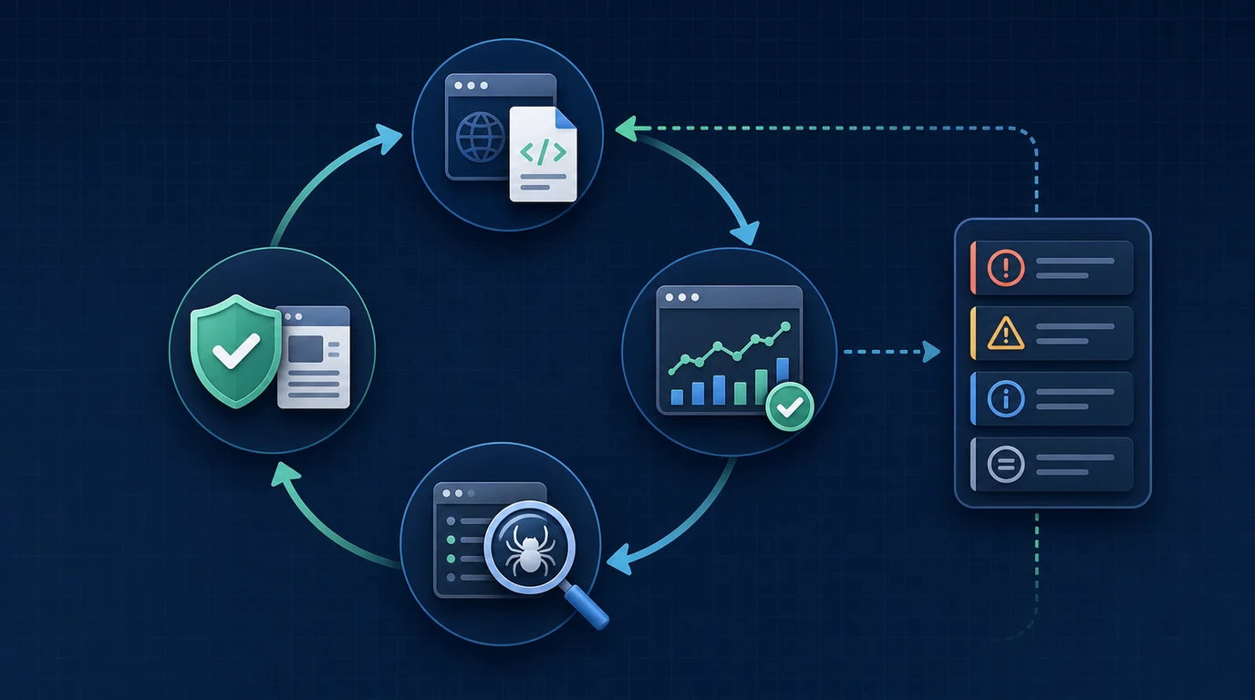 XML sitemap validation loop from submission through coverage monitoring and crawl rechecks